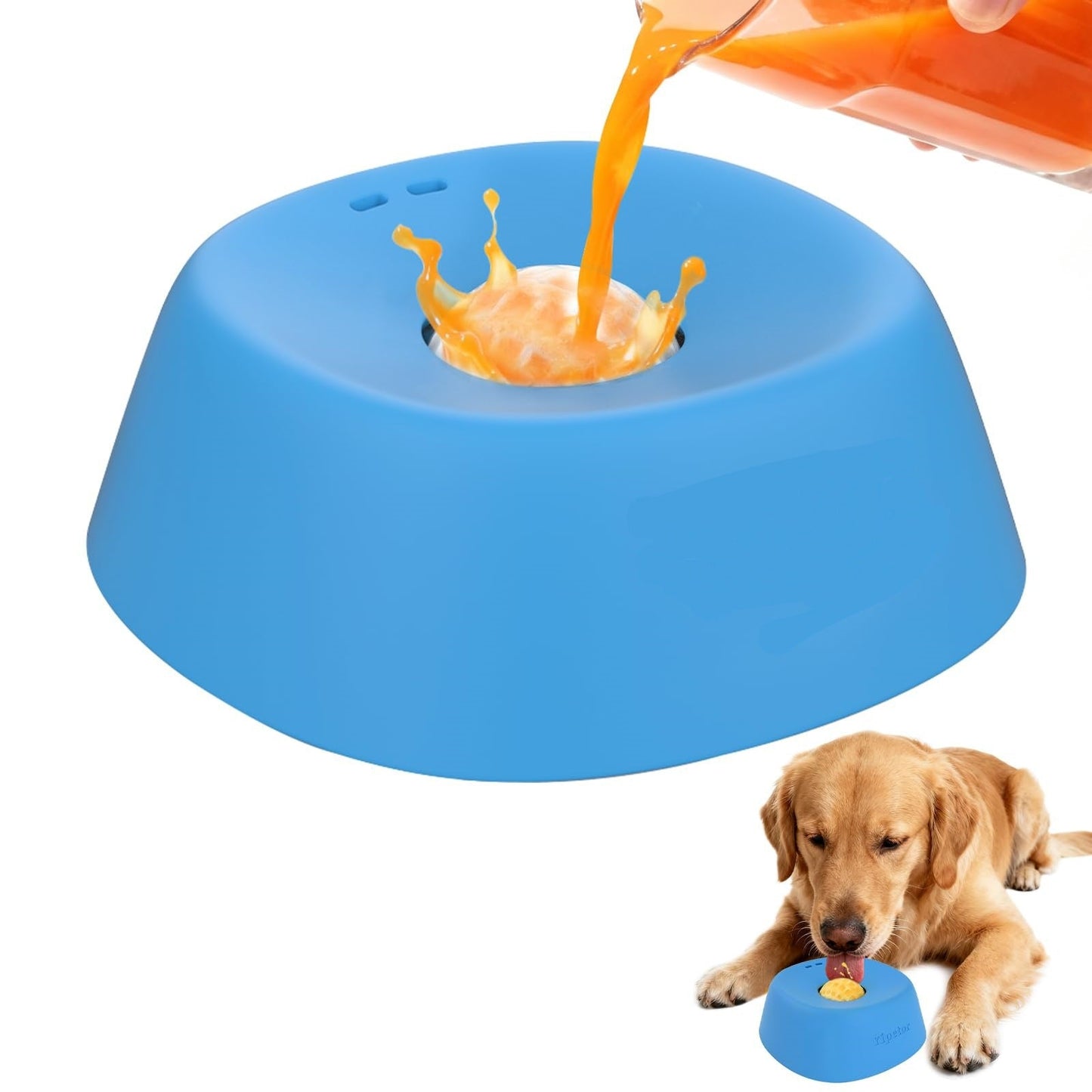 Pet Slow Feeder Non-Slip Spherical Dog Licking Bowl