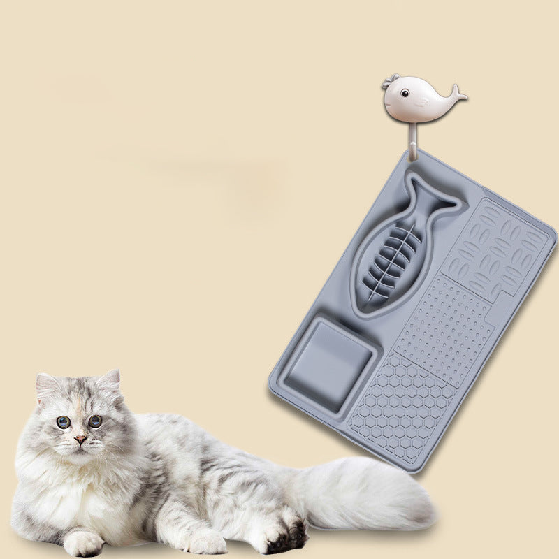 Multifunction Pet Slow Feeder Bowls Dog Licking Mat With