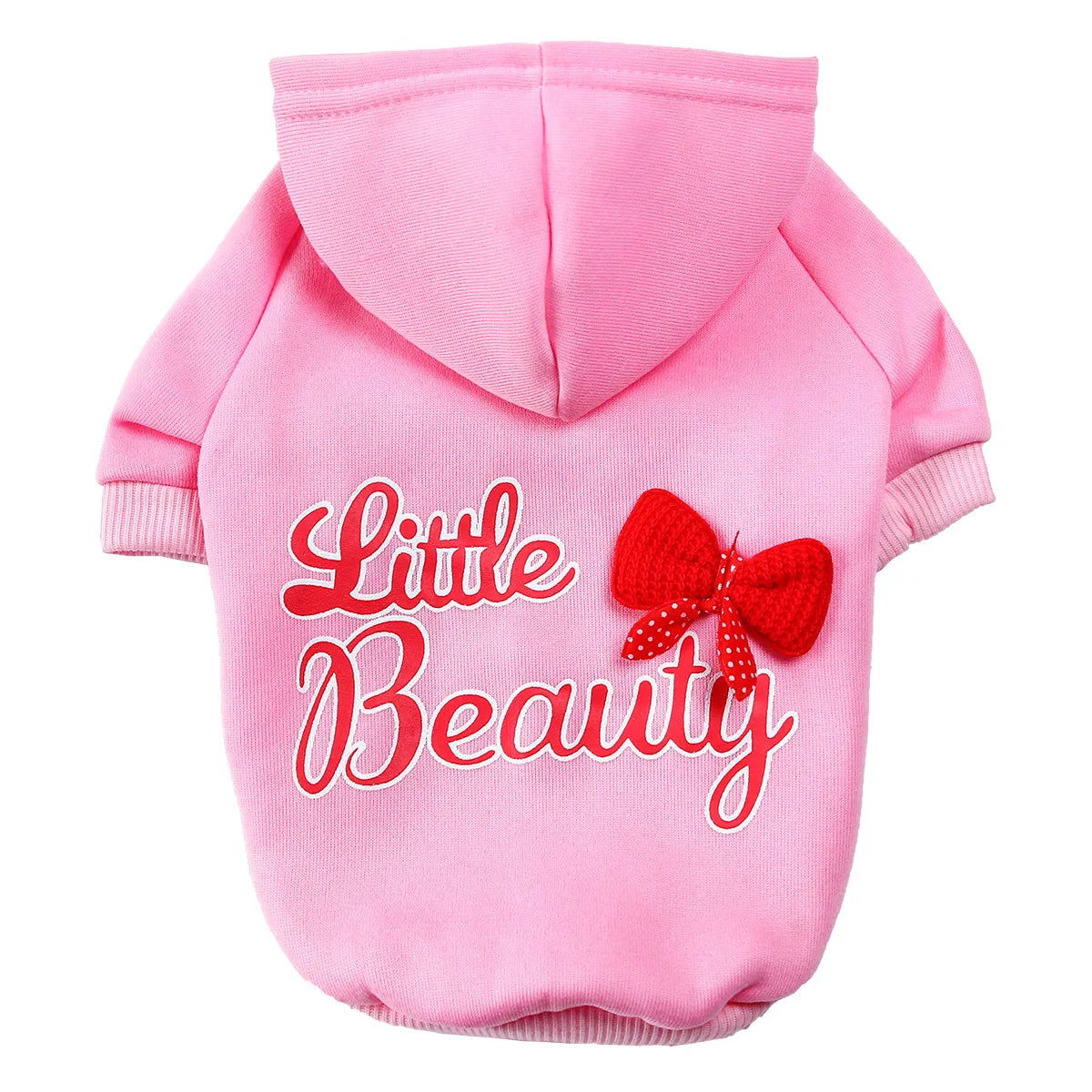 Small Medium Dog Hoodies Fleece-Lined Hooded Sweater, Autumn Winter Dog Clothes Puppy Pullover with  Leash Hole Pet Apparels