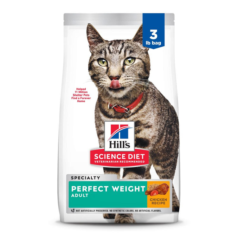Hill's Science Diet Adult Perfect Weight Chicken Recipe Dry Cat Food Bag - Purrfect Pet Kingdom