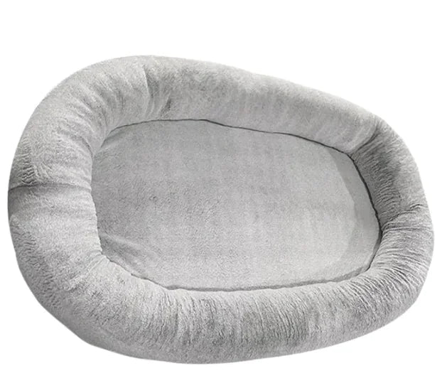 Large Human Short Plush Dog Bed - Mimarta