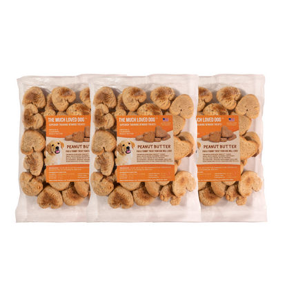 Much Loved Dog Peanut Butter Training Reward Treats - ECO Set (Filled Fresh Keeper +1 Refill)