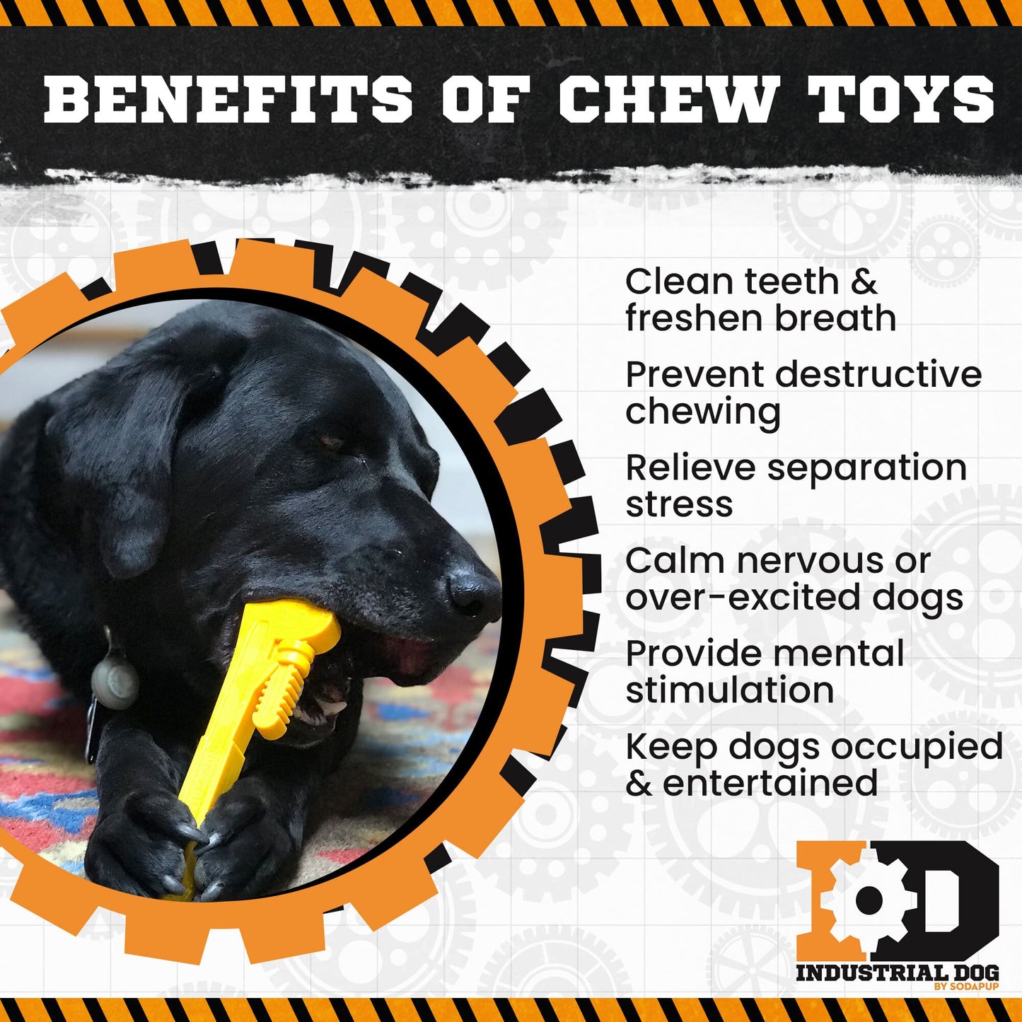 Pipe Wrench Nylon toy for Aggressive Chewers | USA Made