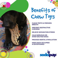 Peanut Nylon Dog Chew Toy | Ultra-Durable for Aggressive Chewers | SodaPup