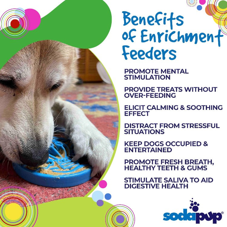 Air Nylon eCoin Lick Mat for Dogs - Durable Enrichment Toy | SodaPup - size and texture view | Dog Toys at Purrfect Pet