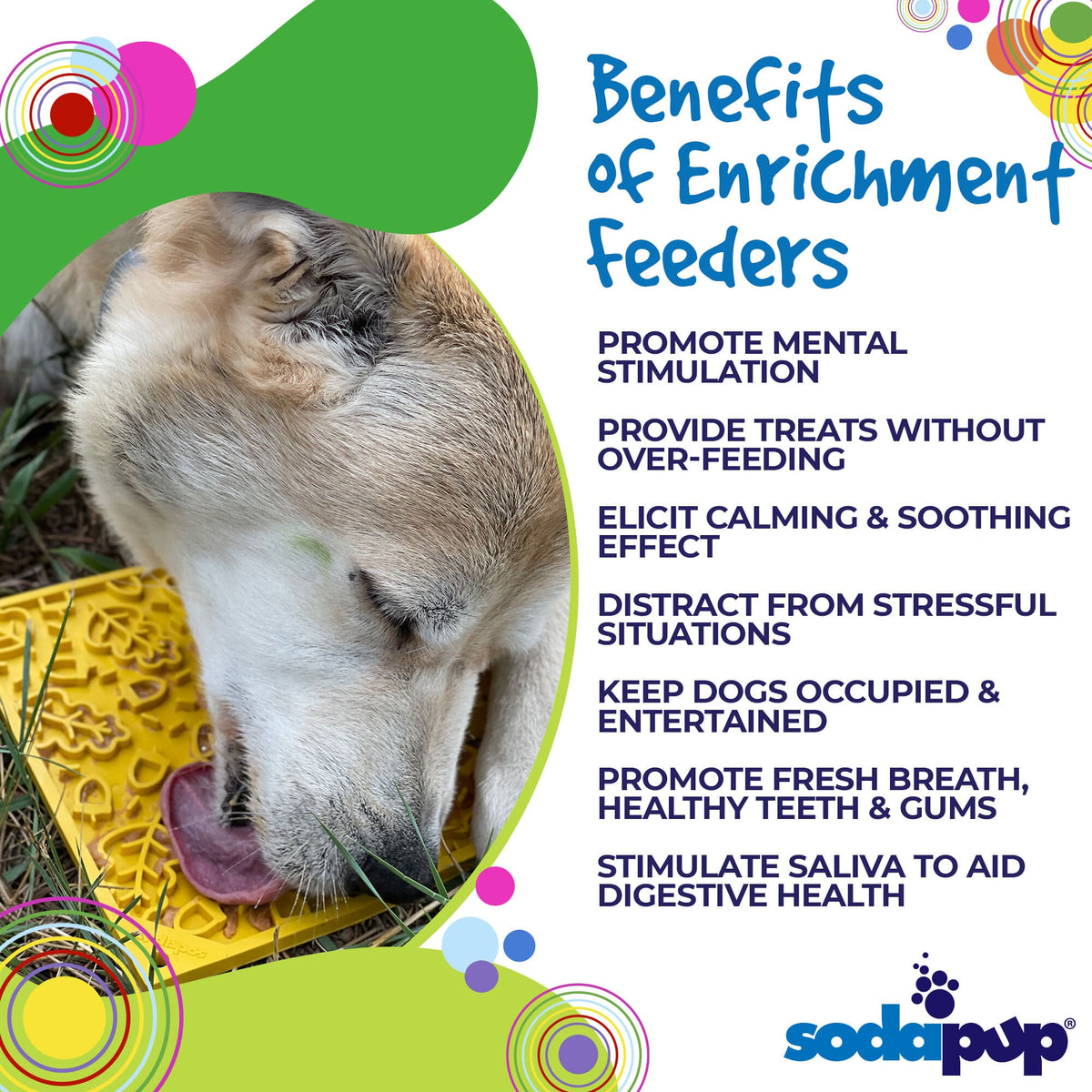 Autumn eMat - Enrichment Lick Mat For Dogs and Cats| Fall Leaves Design | SodaPup - size and texture view | Lick Mats at