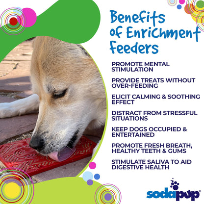 SodaPup Love Heart Enrichment Lick Mat for Calming Pet Stress