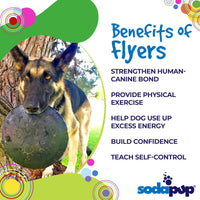 Magnum Bottle Top Flyer Ultra Durable Rubber Retrieving Frisbee - Large - Black