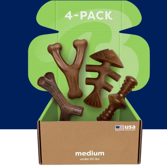 Dog Toy 4-Pack Durable Chew Toys for Aggressive Chewers