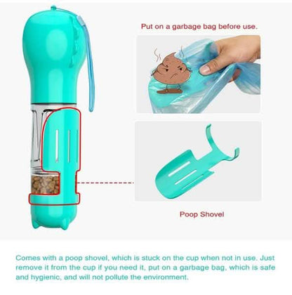 4-in-1 Portable Dog Water Bottle Dispenser