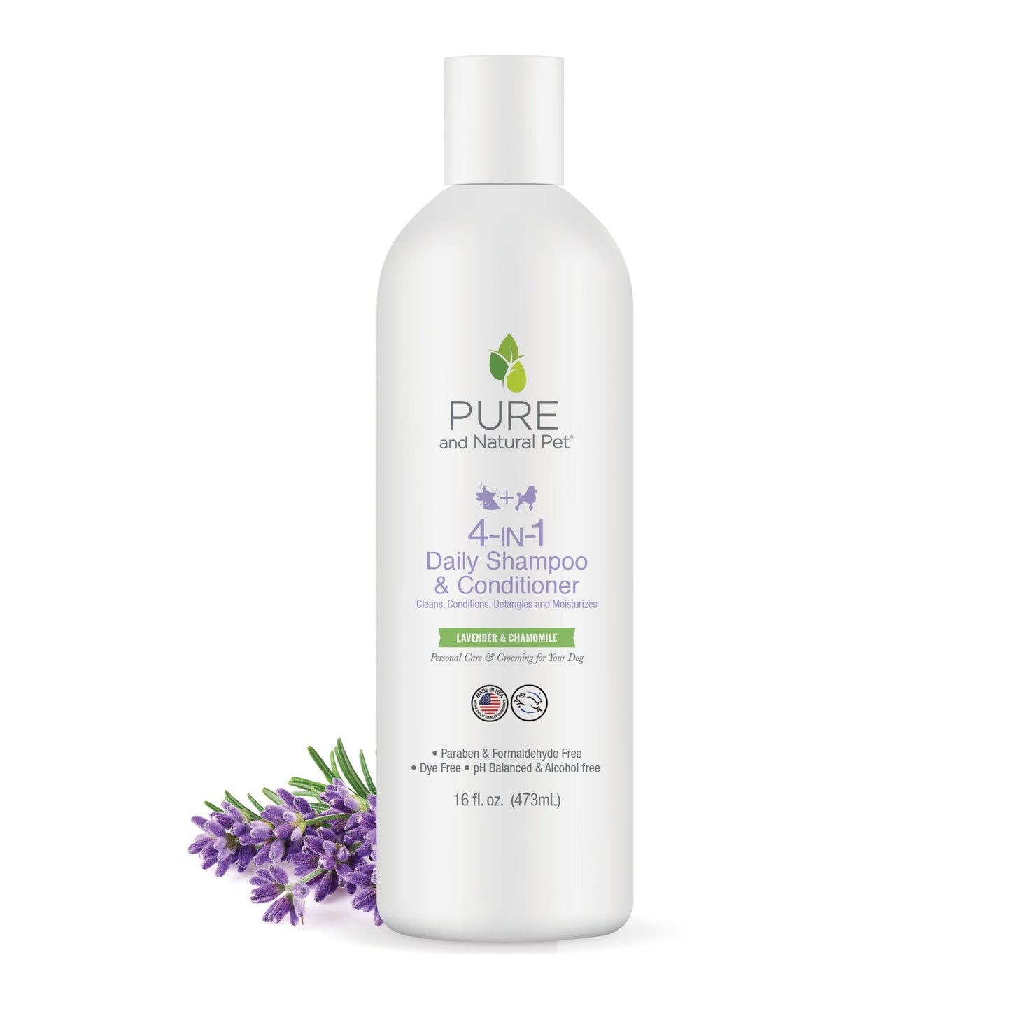 Pet Grooming Supplies 4 in 1 Daily Shampoo & Conditioner Lav