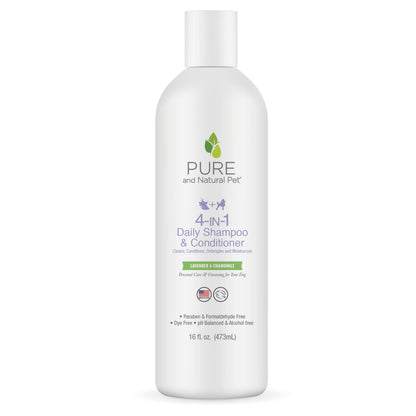 Lavender 4-in-1 Dog Shampoo and Conditioner for Soft Coats