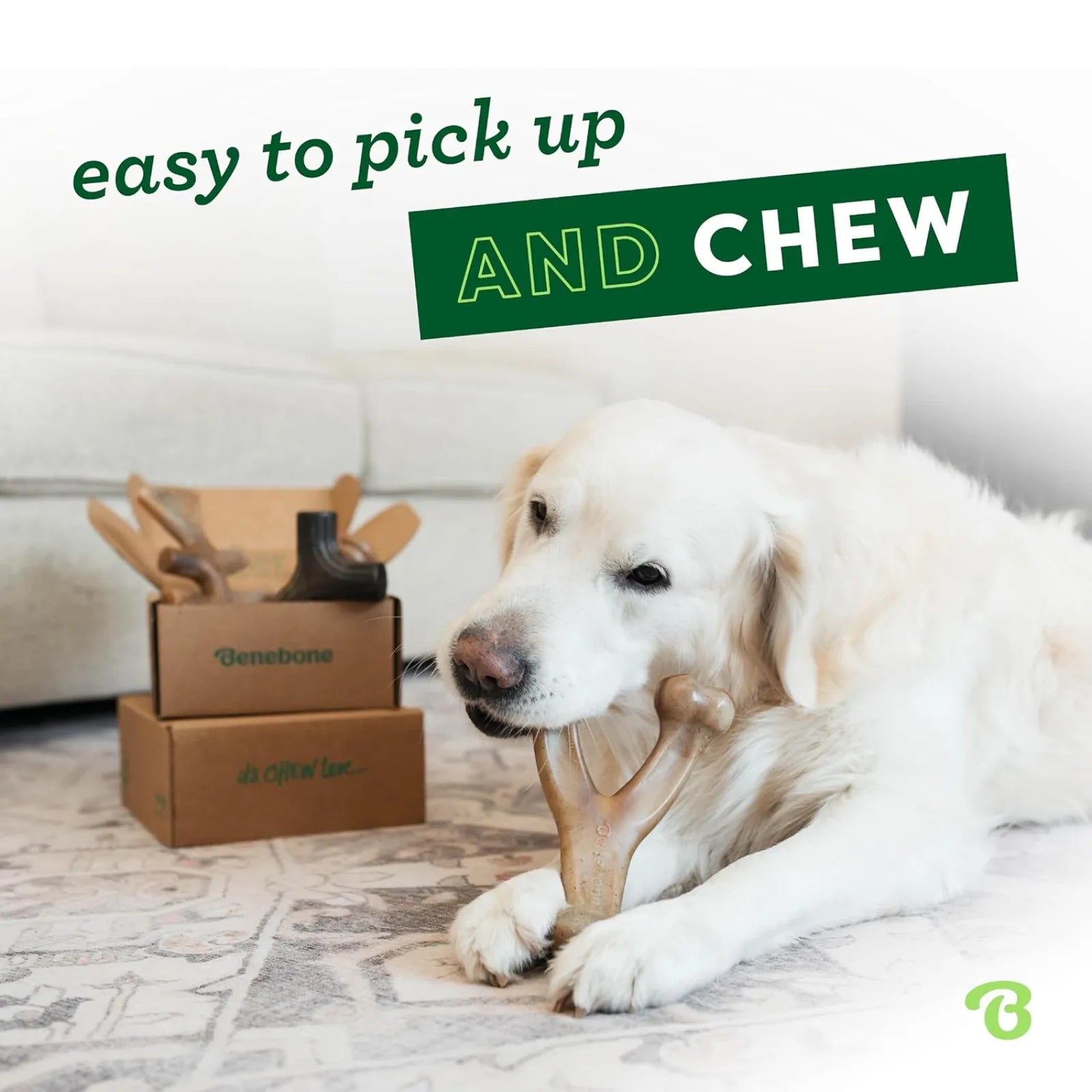 4-Pack Dog Chew Toys for Aggressive Chewers by WTN Essentials, suitable for dogs 60lbs and under, available in small, medi...