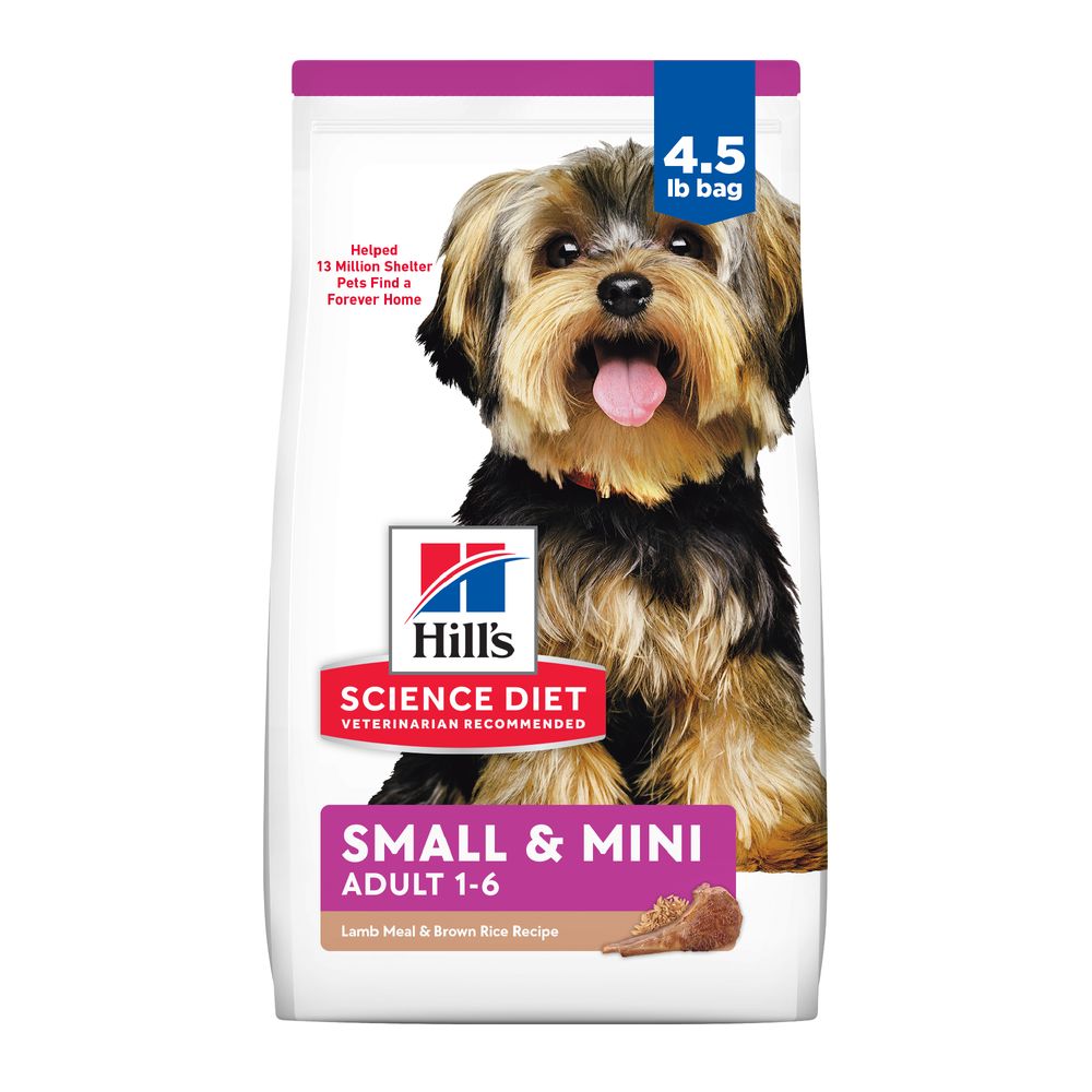 Hill's Science Diet Adult Small & Mini Lamb Meal & Brown Rice Recipe Dry Dog Food Bag (4.5lb)