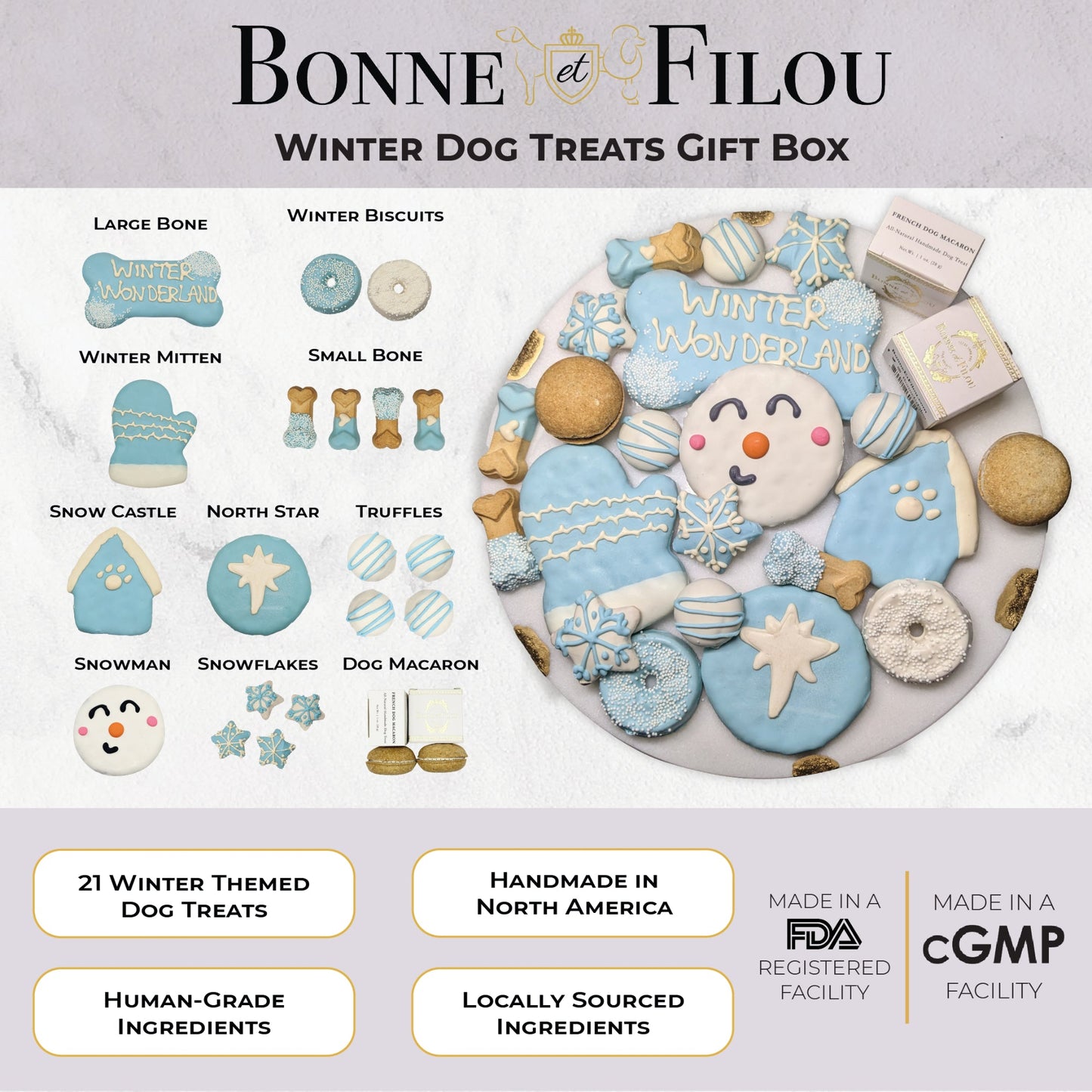 Winter Themed Dog Treats Gift Box | Purrfect Pet Kingdom