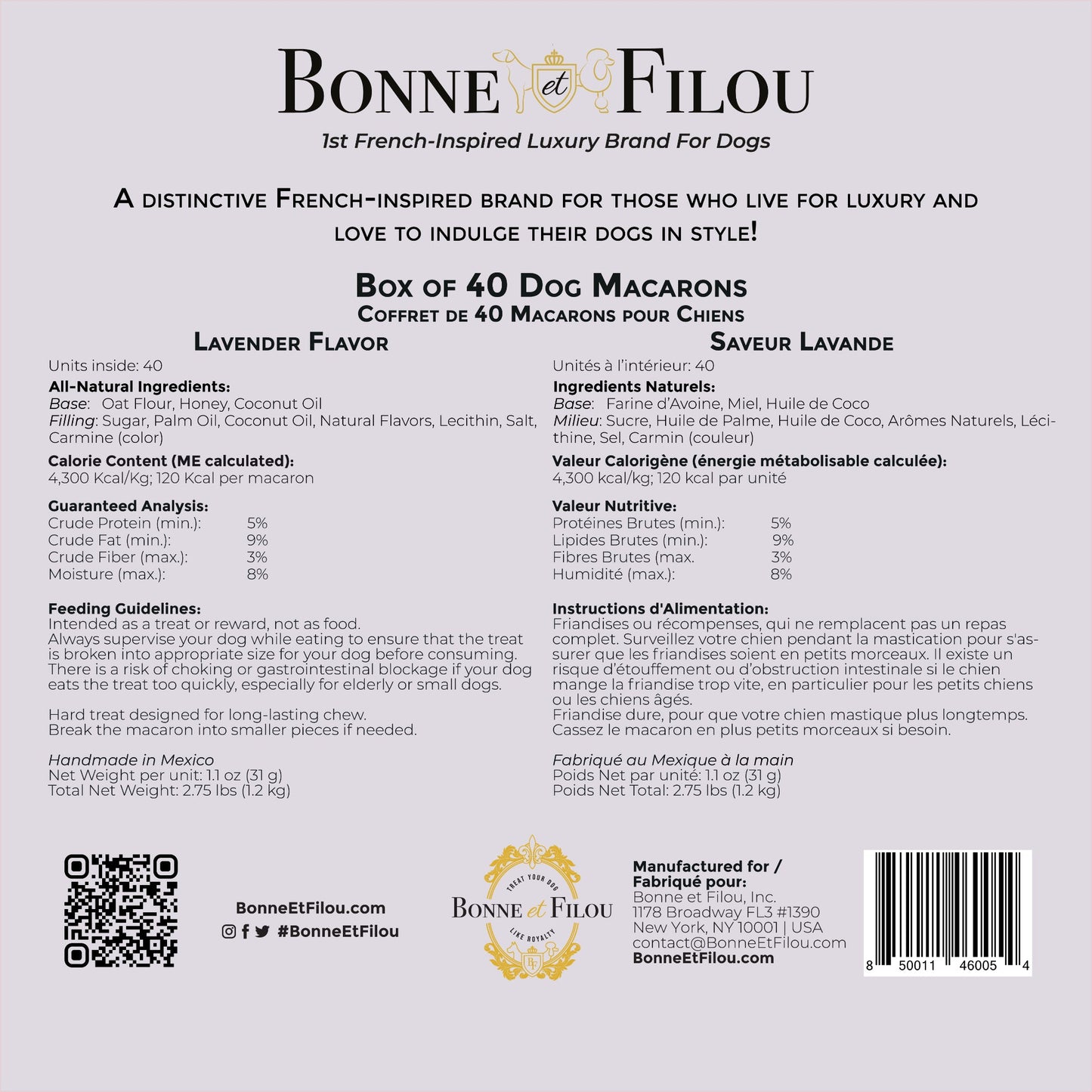 Dog Treats Macaron Gift Box 40 Count