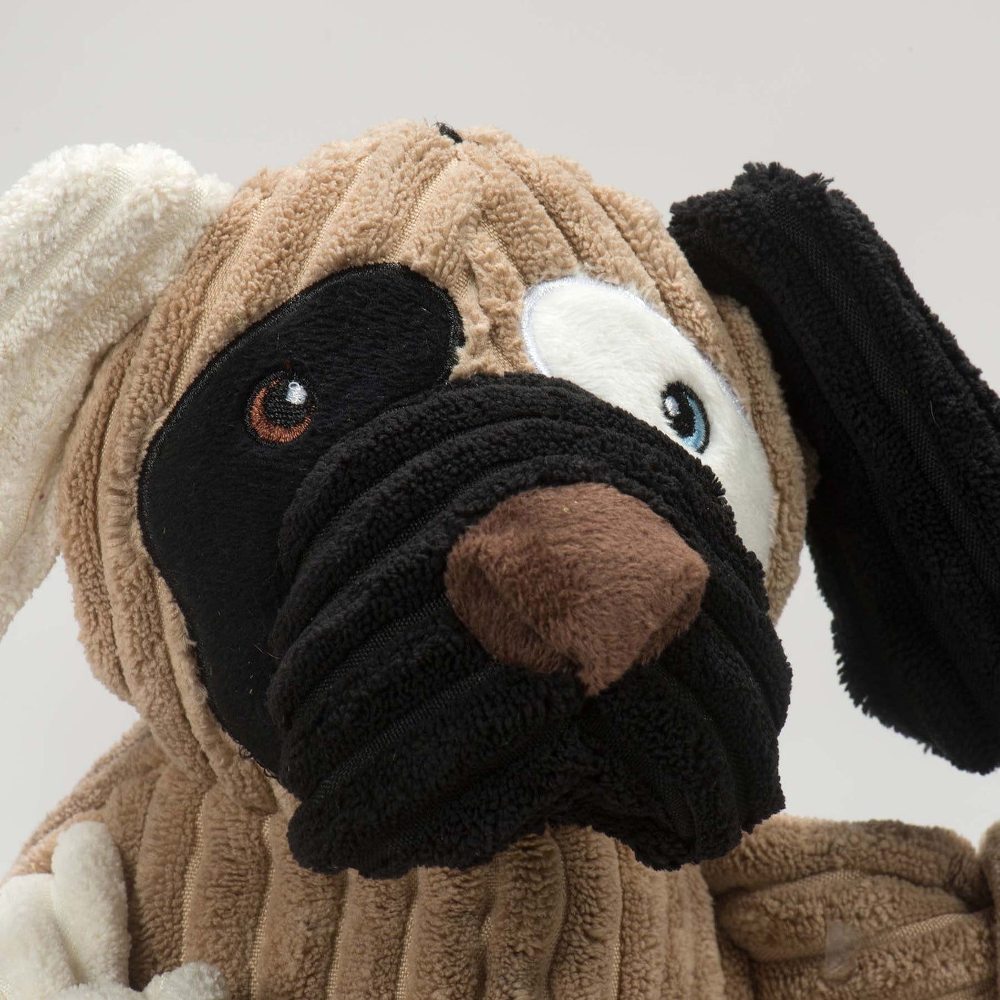 Dog Toy Patches HuggleMutt Knottie Plush Toy Large Essential - close up product image for dog toy