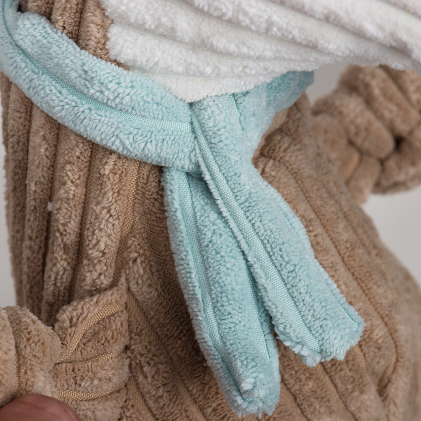 Dog Toy Nibblet Anteater Knottie Plush Toy Large for Comfort - size and texture image for dog toy