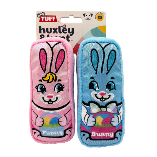 Tiny Tuff Funny Bunnies Dog Toys - 2 Pc