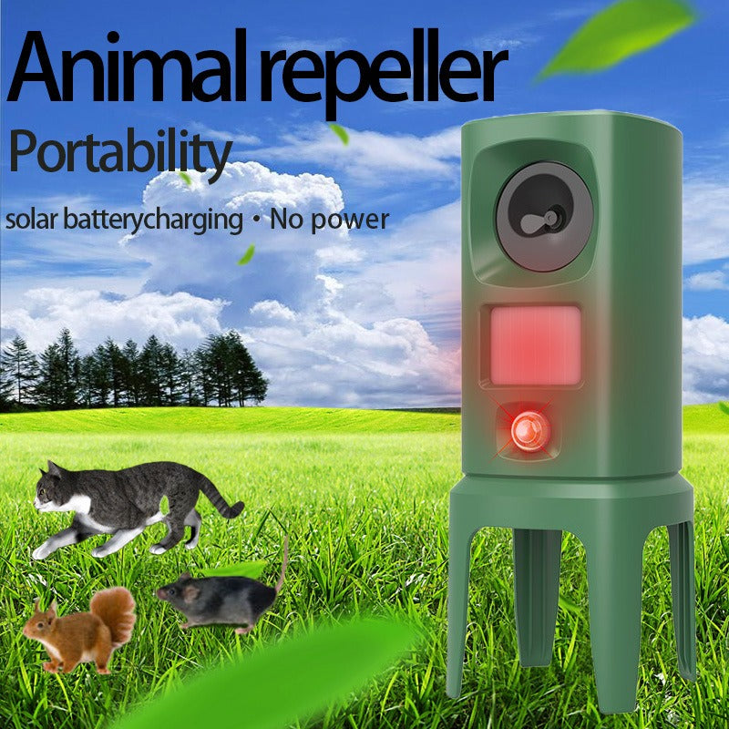 Solar mouse repeller, outdoor multi-floor cat repeller, LED explosion ultrasonic dog repeller