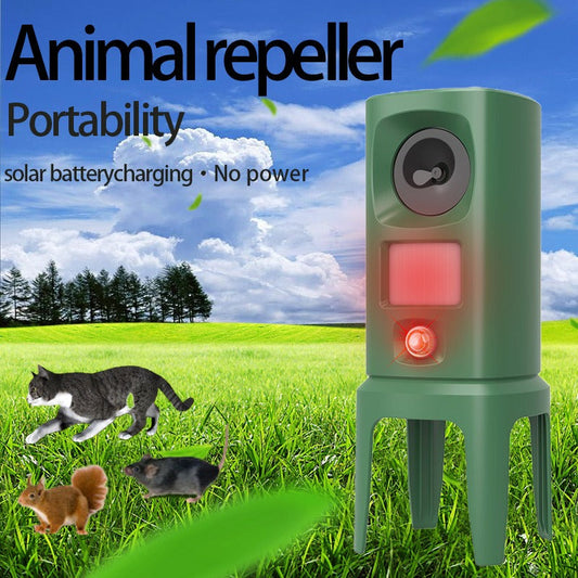 Solar mouse repeller, outdoor multi-floor cat repeller, LED explosion ultrasonic dog repeller