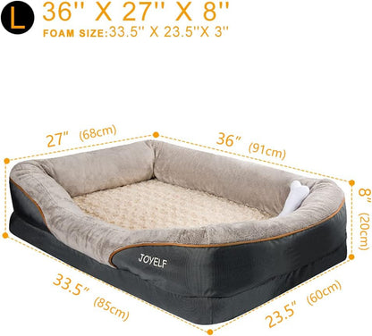 Large Memory Foam Dog Bed Orthopedic Support 🛏️