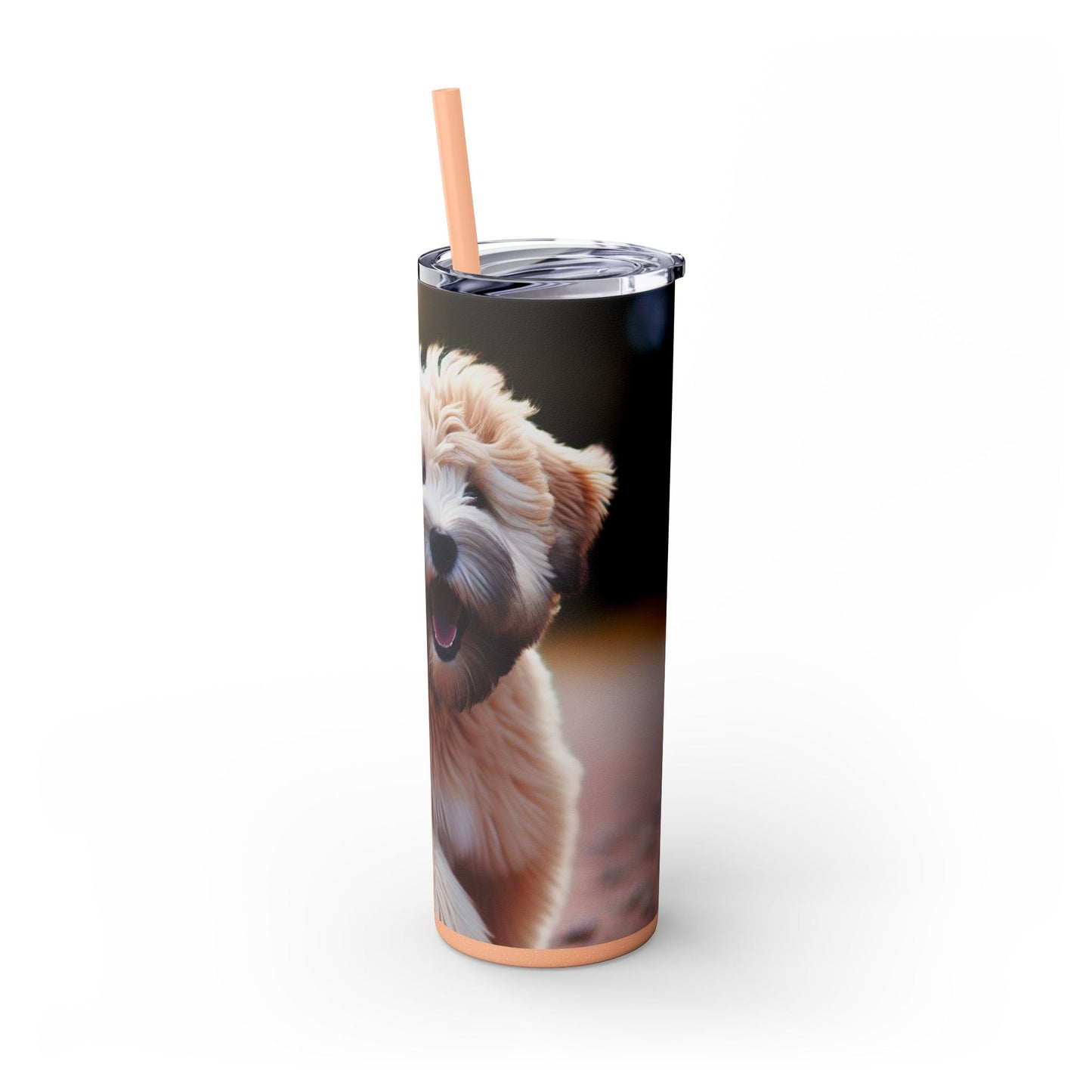 Soft Coated Wheaten Terrier Skinny Tumbler with Straw, 20oz