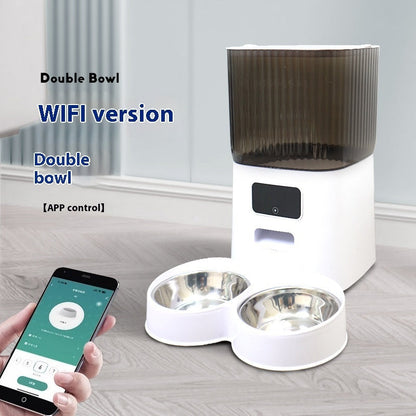 5L Smart WiFi Automatic Pet Feeder with Stainless Steel Bowl