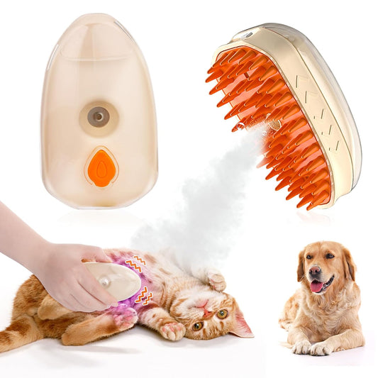 Cat Steam Brush Upgraded 4 In1 Steamy Cat Brush For Shedding