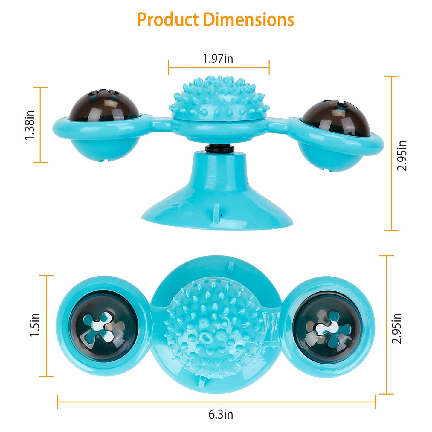 Windmill Cat Toy Turntable Interactive Teasing Pet Toy Wall Mount Turning Tickle Scratch Hair Brush Cat Toy with Catnip Light Ball