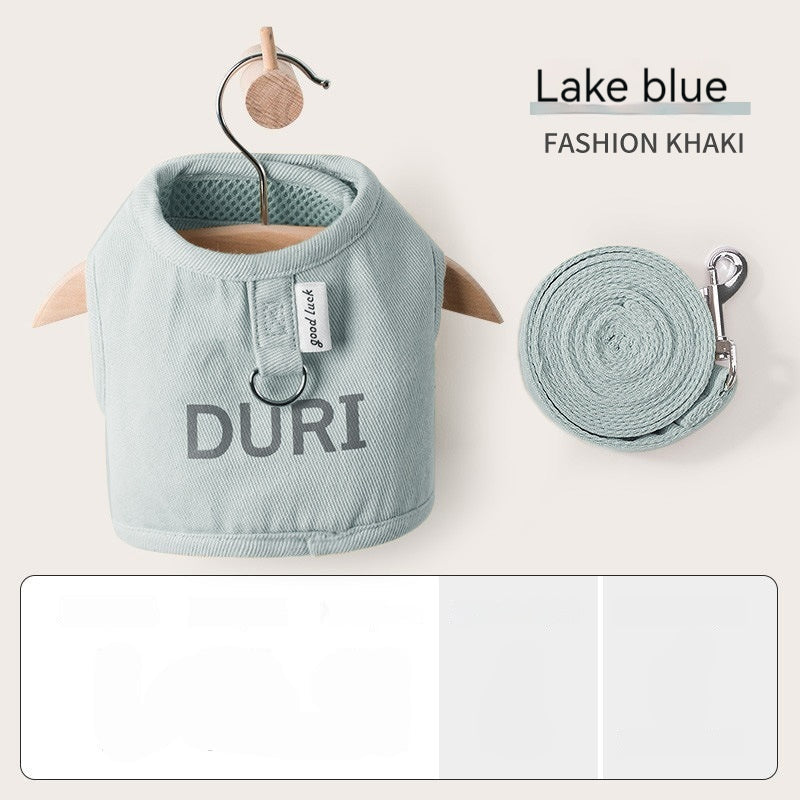 Pet Outing Hand Holding Rope Chest Strap Anti Breaking Loose