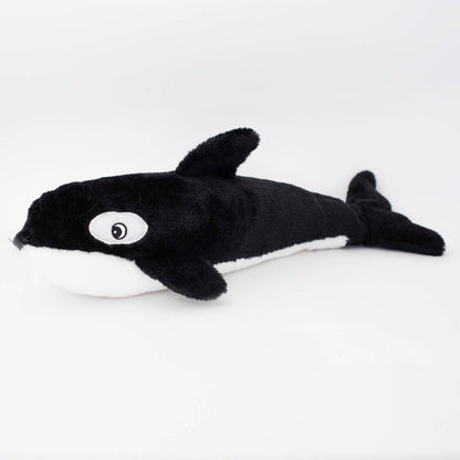 Jigglerz Killer Whale Plush Squeaky Dog Toy