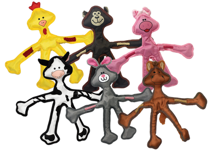 Multipet  Skele-Ropes Assortment - Assorted Animals 15"