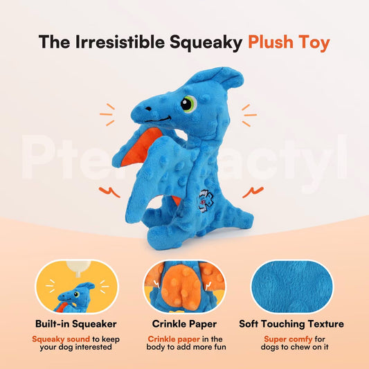 My T-Rex - Squeaky Dog Toys - Peter The Mini Pterodactyl