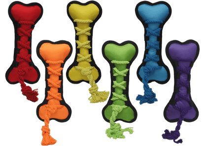 Multipet Cross-Ropes Bone - Assorted Colors 11.5"