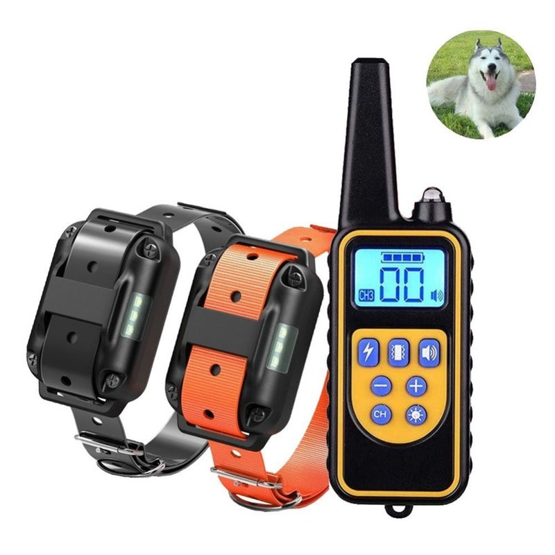 V.I.P Digital Presence Vibration Anti Bark Collar for Dogs with Remote Control and Two Adjustable Collars
