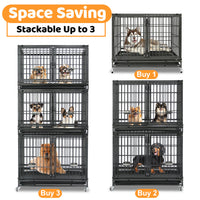 42" Stackable Dog Crate with Divider 43S (Extra Height)