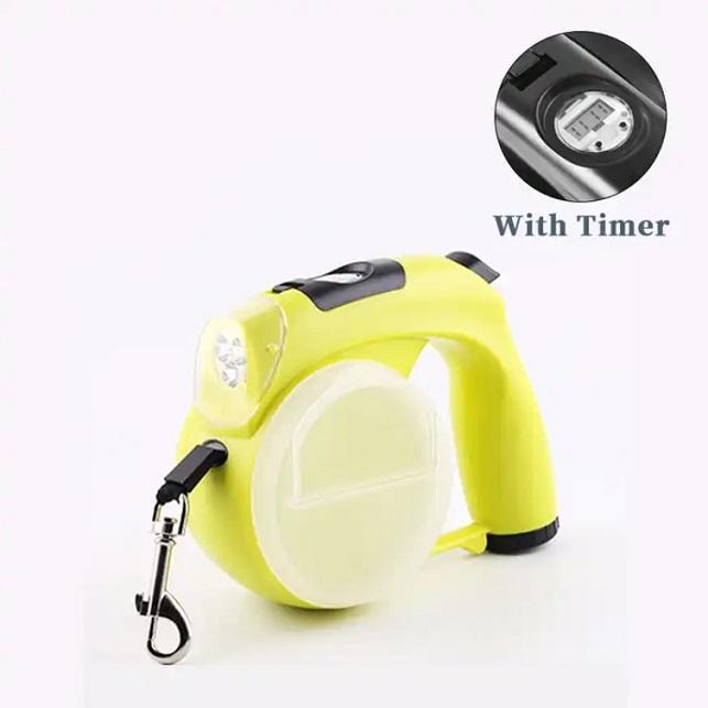 5 In 1 Multifunctional Dog Waterproof Automatic Led Retractable Leash with Poop Bag - gallery view 6 | Dog Leashes at