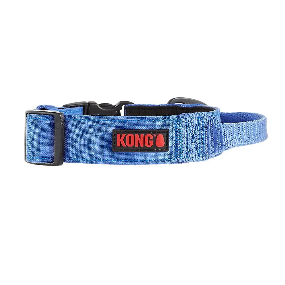 Kong Large Blue Ultra Durable Padded Comfort Handle Dog Collar