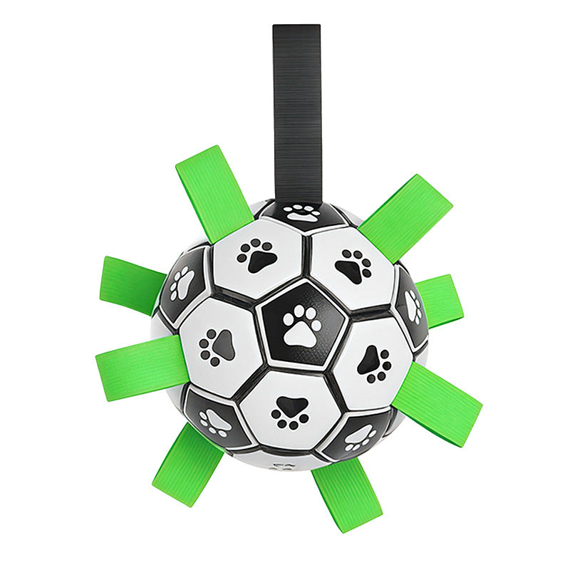 Dog Toy Ball for Teeth Cleaning and Durable Chewing Dog Soccer Ball for Outdoor Use - Purrfect Pet Kingdom