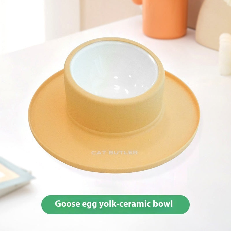 Cat And Dog Bowl Silicone Stainless Steel Pet Non-slip