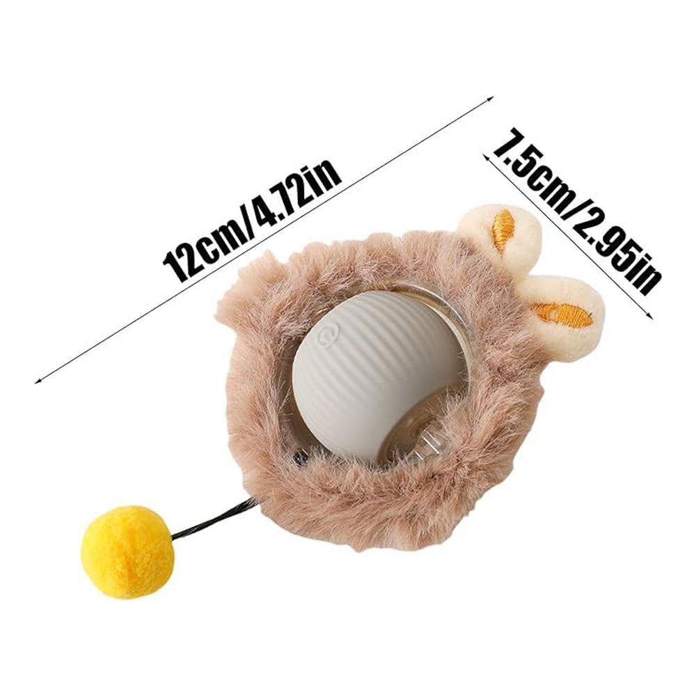 Purrfect Pet Kingdom Interactive Rolling Cat Ball (Red Green Gray) - Premium Cat Toys