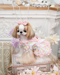 Luxury design dog dress pearls chain accessories 2 colors