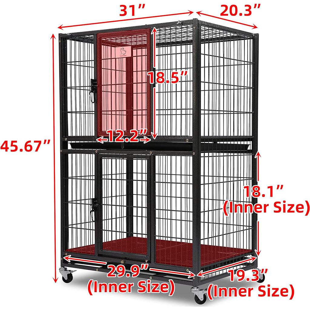 31 Two-Tier Stackable Dog Crate 46A