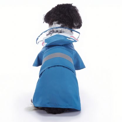 Milou & Lumi Waterproof Raincoat with Hood - Blue Shark