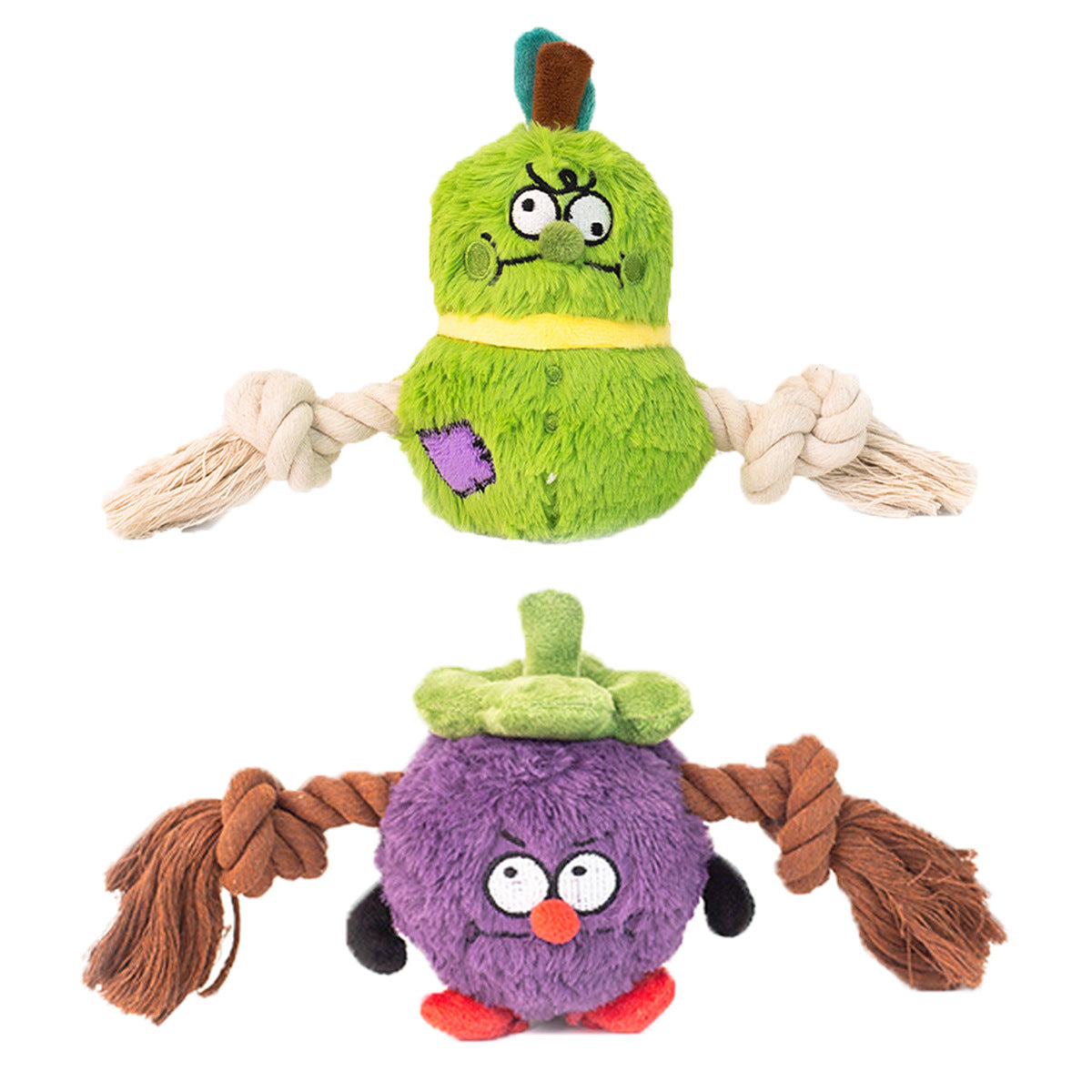 Plush Rope Knot Interactive Dog Toy for Engaging Tug of War