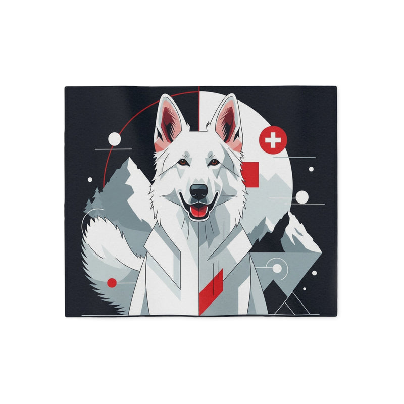 White Swiss Shepherd Dog Sweatshirt Blanket