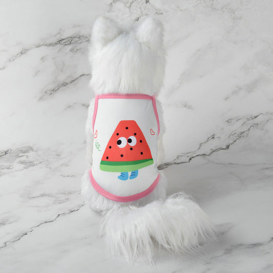 Pet supplies pet clothes cute fruit camisoles tank tops breathable pet sunscreen mosquito and insect repellent products
