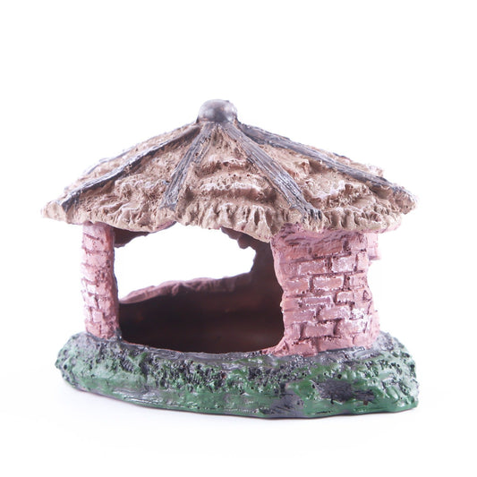 Water grass landscaping fish tank skull reptile pet shelter resin ornaments