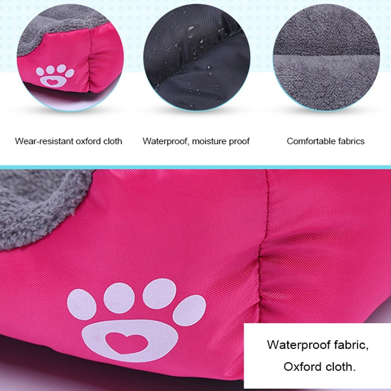 New, soft, and cozy fleece pet bed. Waterproof bottom. Suitable for small, medium & large pets. Keeps pets warm. - Purrfect Pet Kingdom